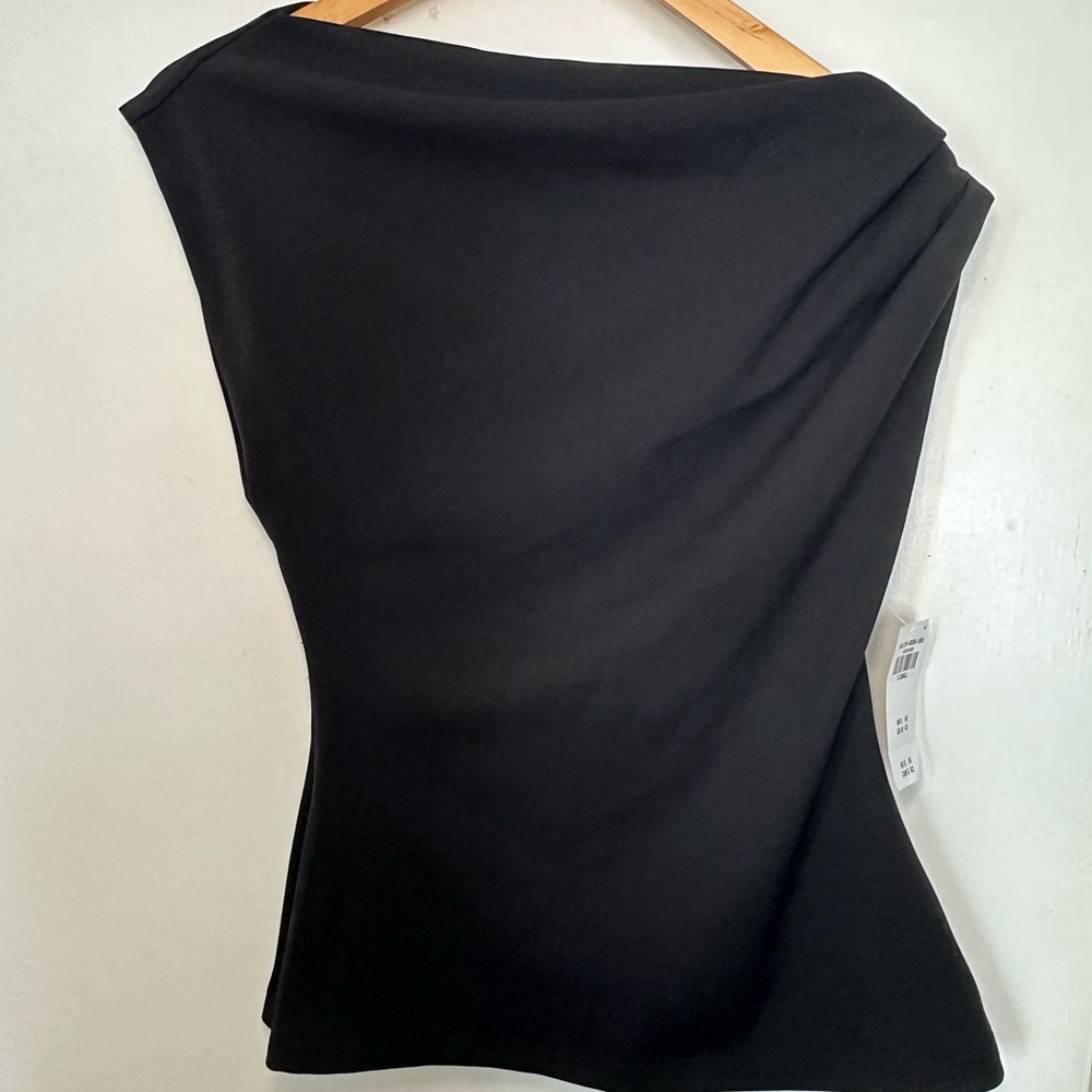 Abercrombie & Fitch Black Asymmetrical One-Shoulder Top